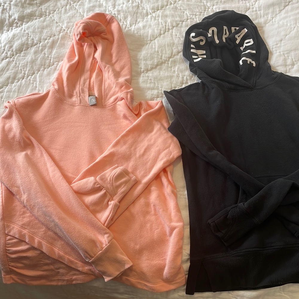 Two Athleta Girls Sweatshirt Hoodies Size M Bundle